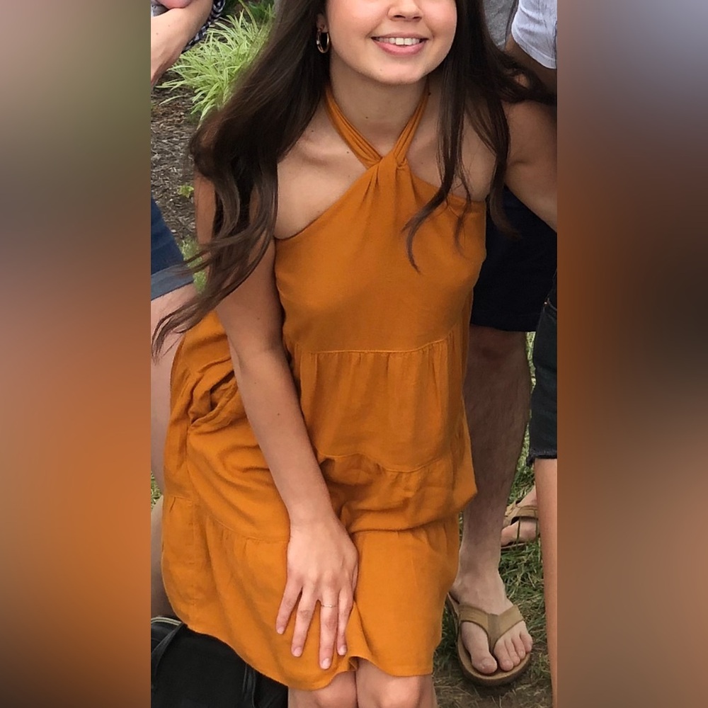 Abercrombie & Fitch Mustard Halter Neck Sundress